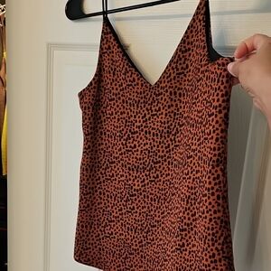 Express Spotted V-Neck Cami Top